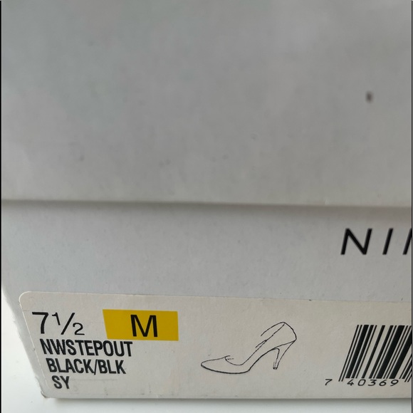 NINE WEST “STEPOUT” BLACK SPARKLE PUMP. SIZE 7.5 - Picture 6 of 7